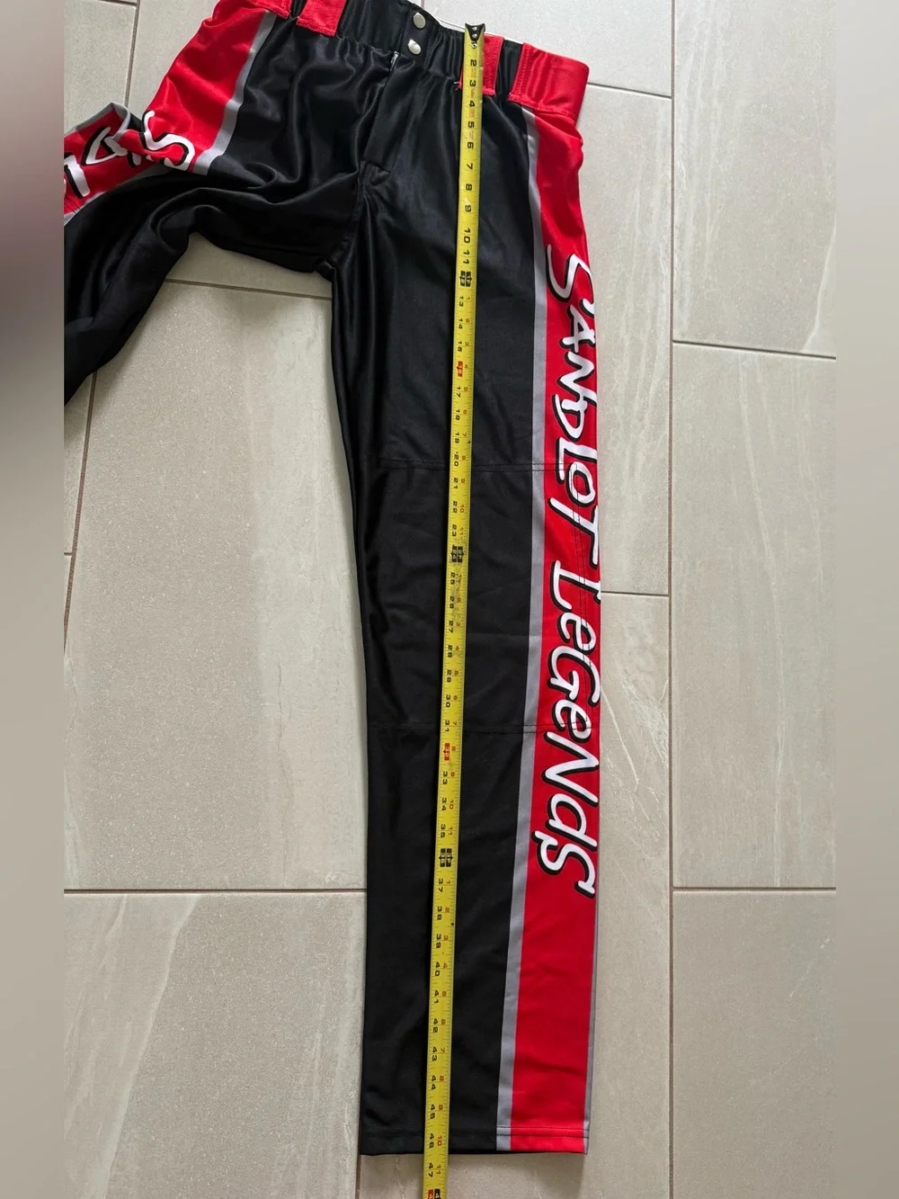 Kut4 Sports Sandlot Legends Baseball Pants Adult M Black Red Athletic Uniform